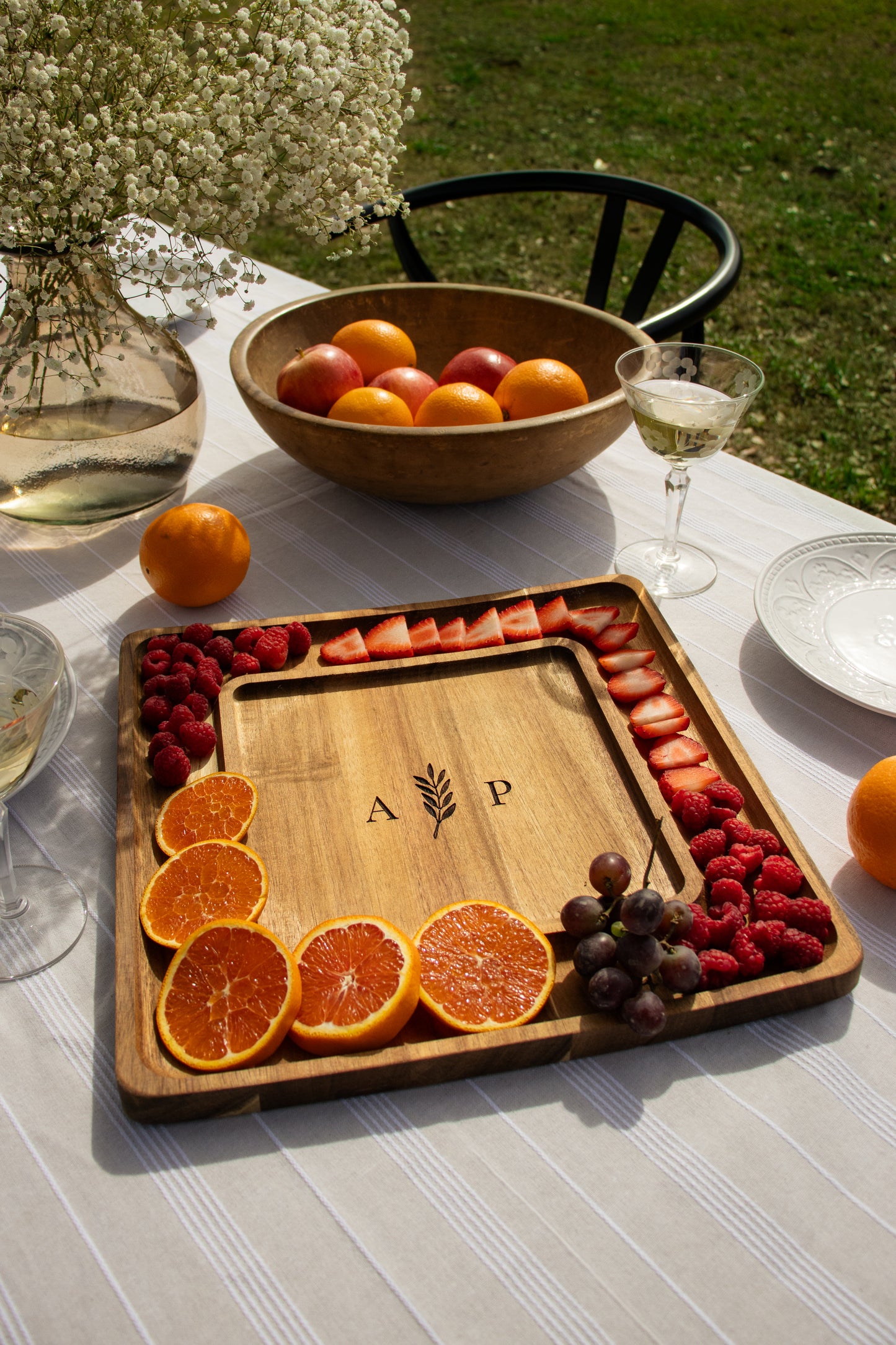 Custom Engraved Square Charcuterie Serving Board